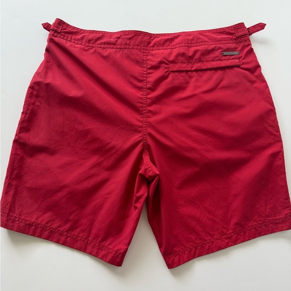NWT Burberry Brit Red Flat Front Men's Shorts Size M - Picture 4 of 11